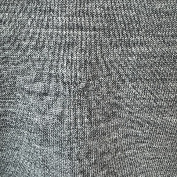 SMARTWOOL Sweater Womens M Gray Stripe V-Neck 100% Merino Wool - Picture 12 of 12